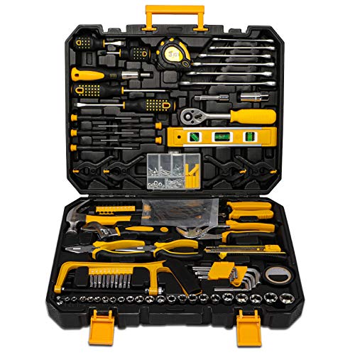 298 Pcs Home Tool Kit Set, Mechanic Tool Set for Car Motorbike Repair Daily Maintenance, Household DIY Tool Box with…