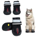 Dog Boots,Waterproof Dog Shoes with Reflective Rugged Anti-Slip Sole and Skid-Proof,Outdoor Dog Shoes for Small Medium…